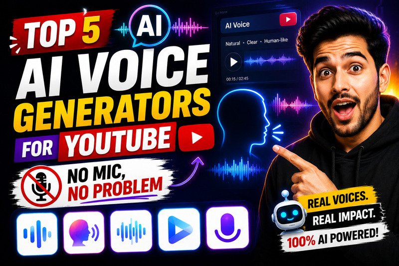 Top 5 AI Voice Generators for YouTube — No Mic, No Problem 🎙️